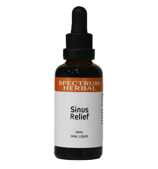 Spectrum Herbal Sinus Relief Sinus Spray in a 50ml bottle, natural herbal nasal spray for sinus comfort and relief.