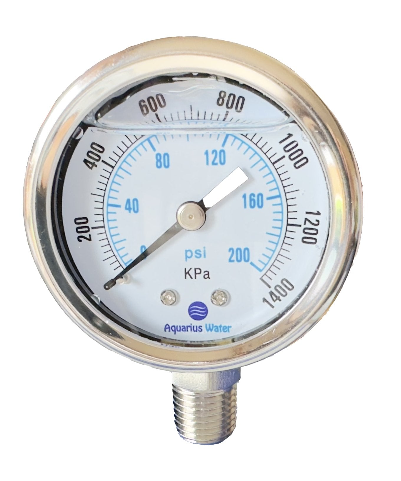 Stainless Steel/Glass Pressure Gauges for Whole House Filtration System - Alkaline World