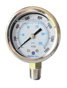 Stainless Steel/Glass Pressure Gauges for Whole House Filtration System - Alkaline World