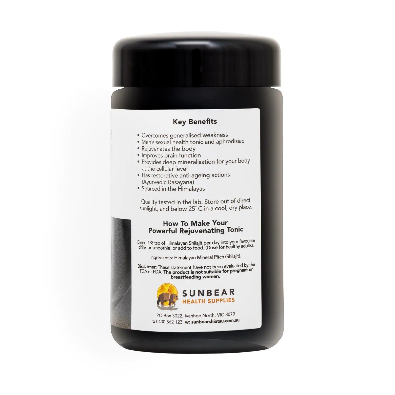 Sunbear Premium Himalayan Shilajit – 120g - Alkaline World
