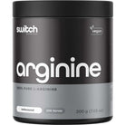 Switch Arginine Vegan 200g container with label showing the vegan amino acid supplement in a clear jar.