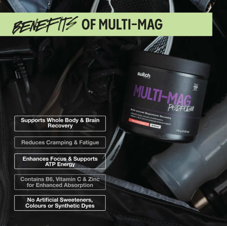 SWITCH NUTRITION Perform Multi-Mag Raspberry 150g - Alkaline World