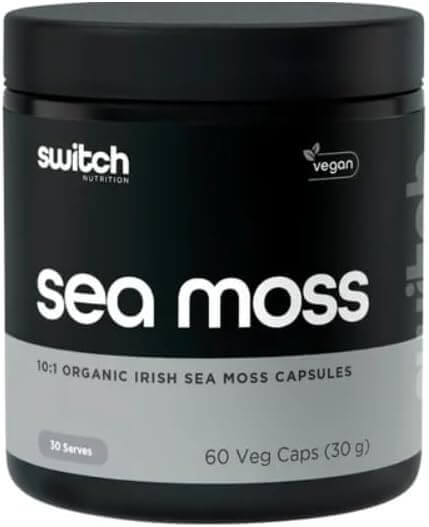Switch Nutrition Sea Moss 10-1 Organic Irish Sea Moss Capsules, 60 Caps - Alkaline World