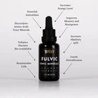 Teelixir Fulvic Acid Minerals supplement bottle showing 30ml size, used for detoxification and mineral support in vitamins and supplements
