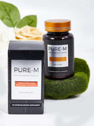 Therapeia Pure M Men’s Vitality multivitamins in a bottle of 30 capsules, designed for men's health and energy support.