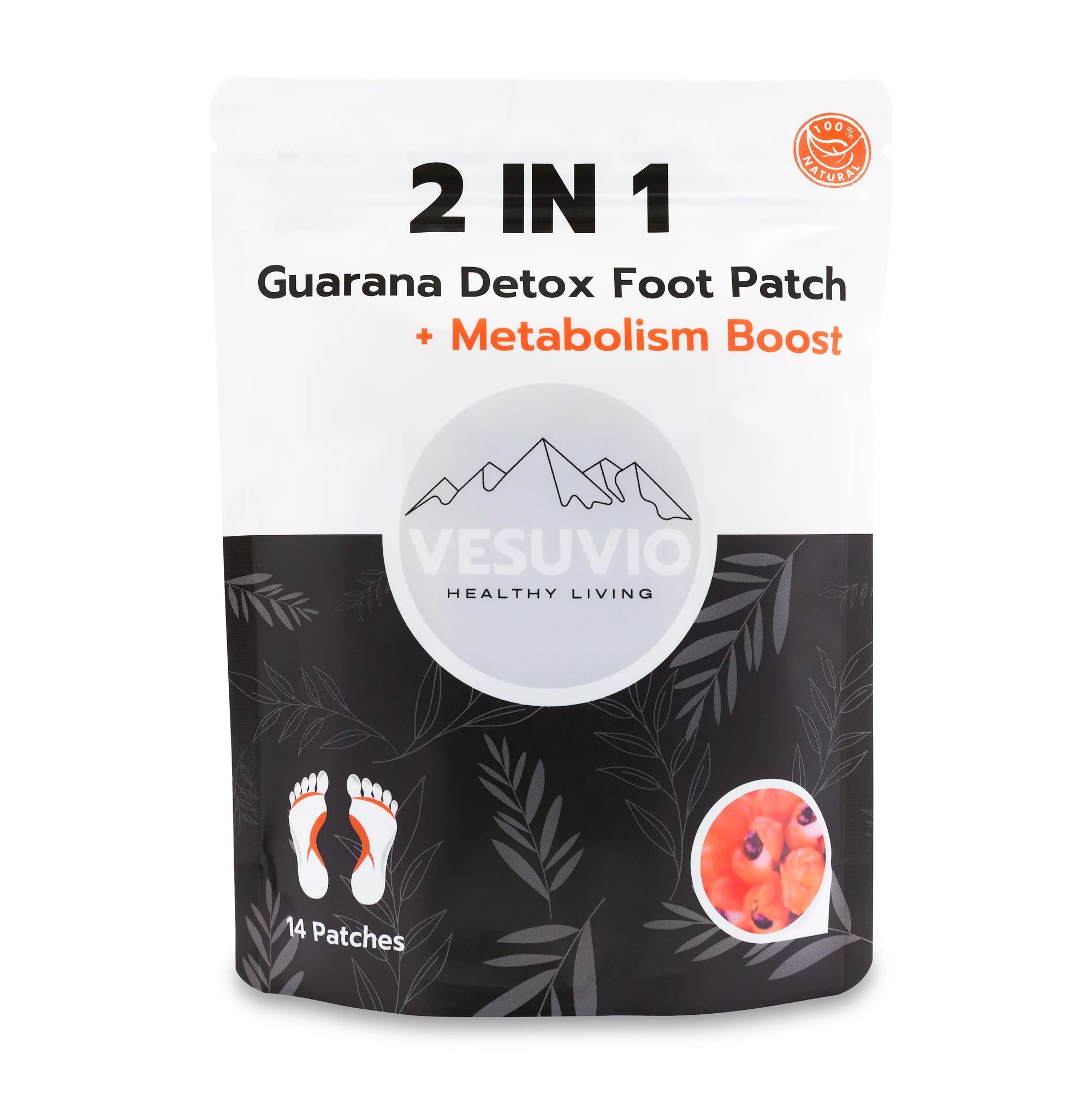 Vesuvio Guarana Detox Foot Patch + Metabolism Boost - Alkaline World