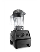 Vitamix Explorian E310 high-performance blender in black, showing a sleek kitchen appliance with a sturdy base and blending jar.