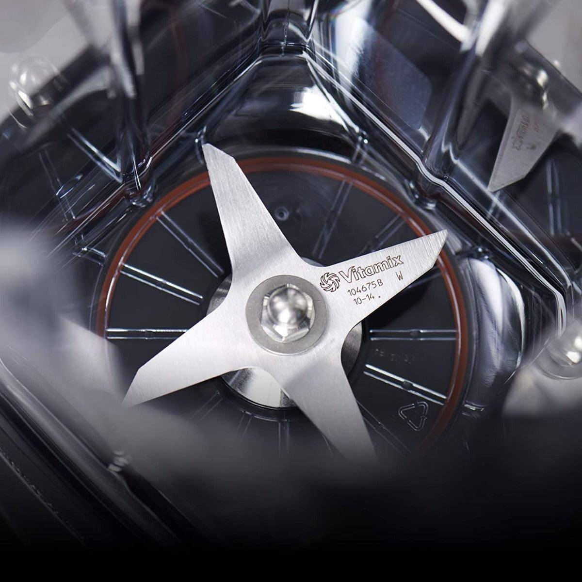 Black Vitamix Explorian E310 high-performance blender for home use, featuring a sleek design and durable construction.