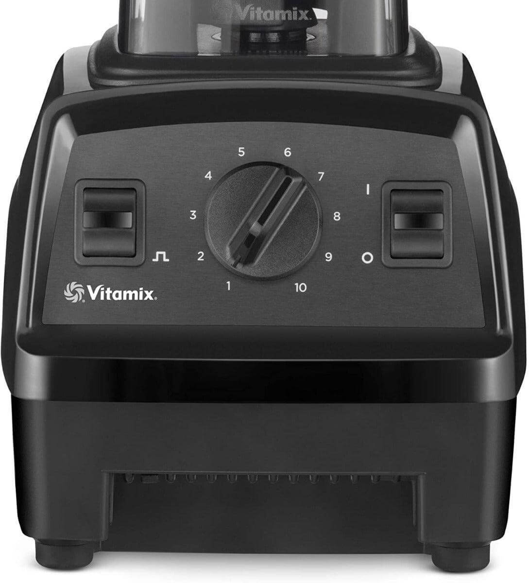Vitamix Explorian E310 high-performance blender in black, showcasing its sleek design and durable container for home blending.