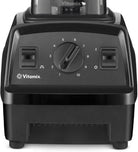 Vitamix Explorian E310 high-performance blender in black, showing the powerful countertop kitchen appliance with a sleek design.