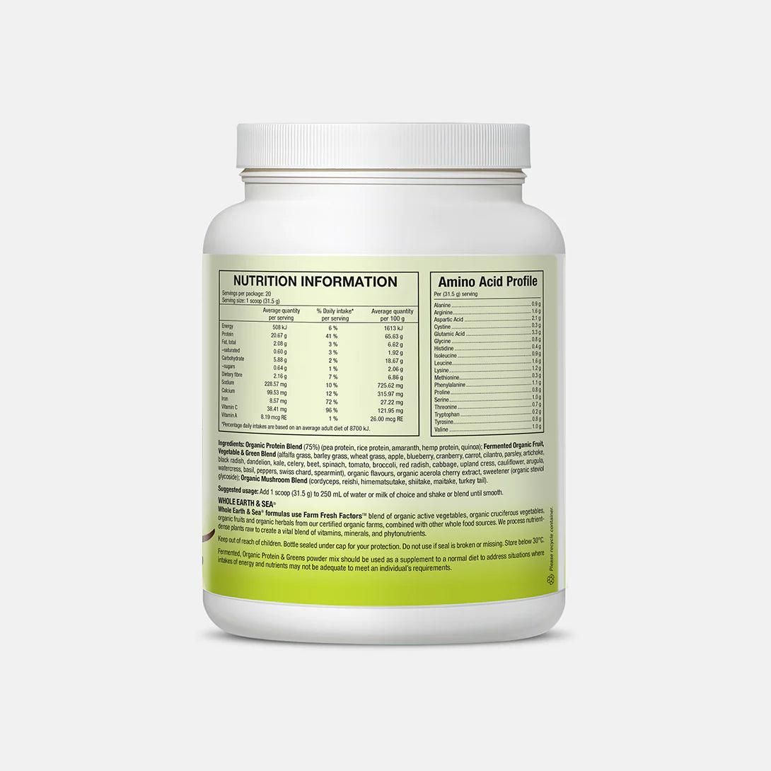 Whole Earth & Sea Protein & Greens Organic Vanilla Chai 656g - Alkaline World