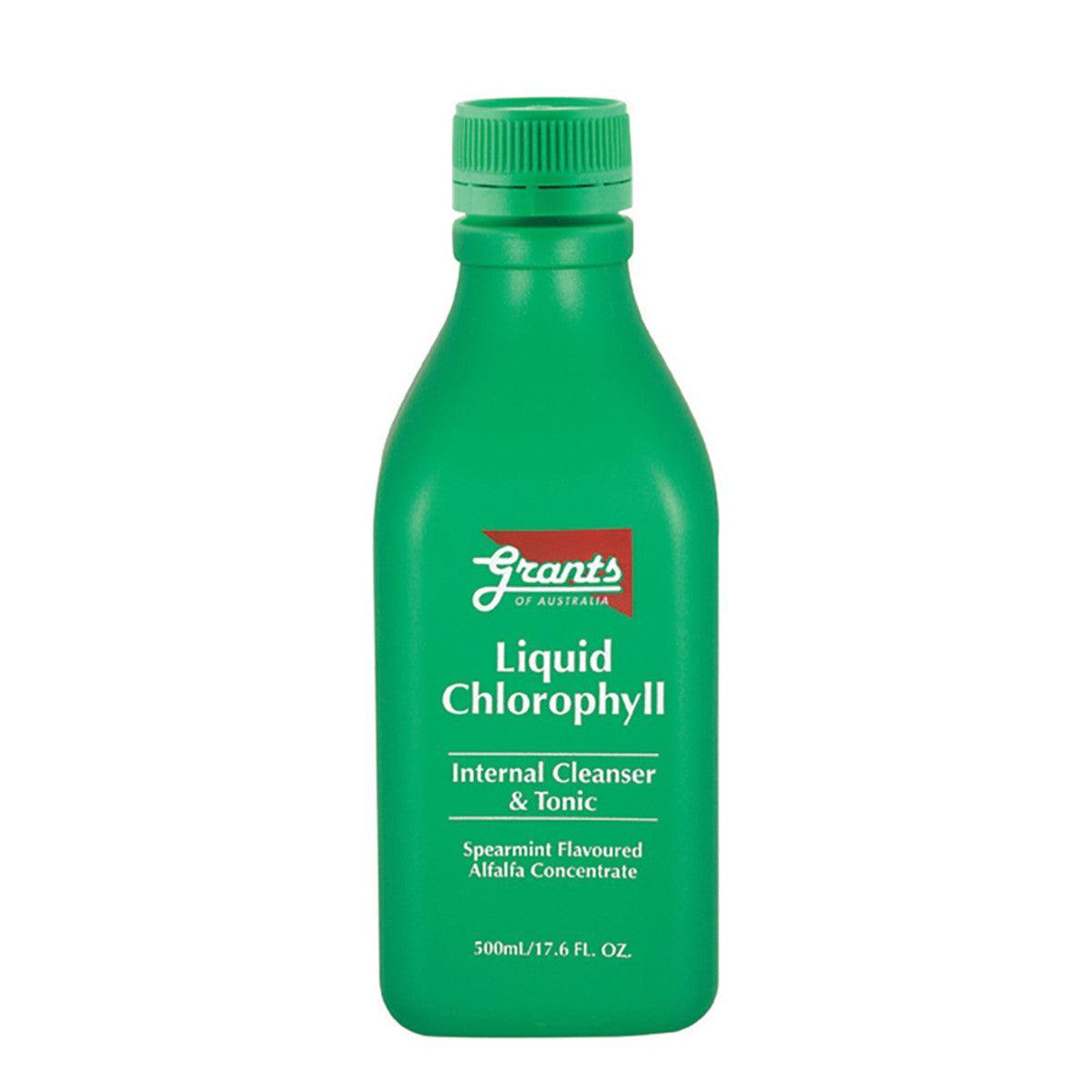 Grants Liquid Chlorophyll Concentrate (Spearmint Flavour) 500ml - Alkaline World