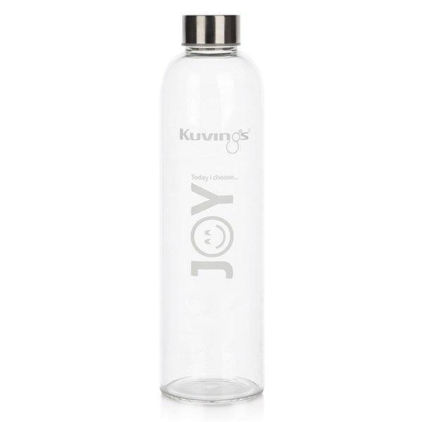 Joy – NEW 1 Litre Glass Bottle with Stainless Steel Lid - Alkaline World