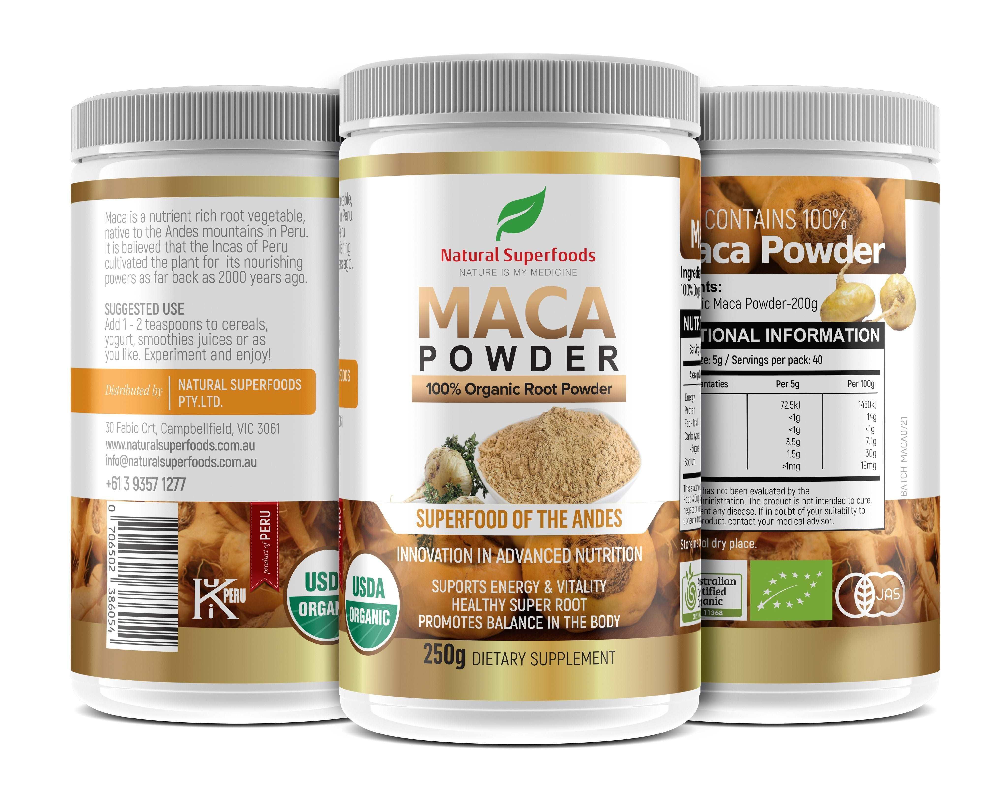 Natural Superfoods Maca Powder 200g - Alkaline World