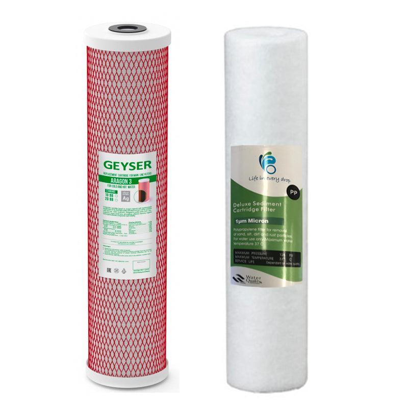 Replacement Filter Set for Twin Whole House System 20″ x 4.5″ - Alkaline World