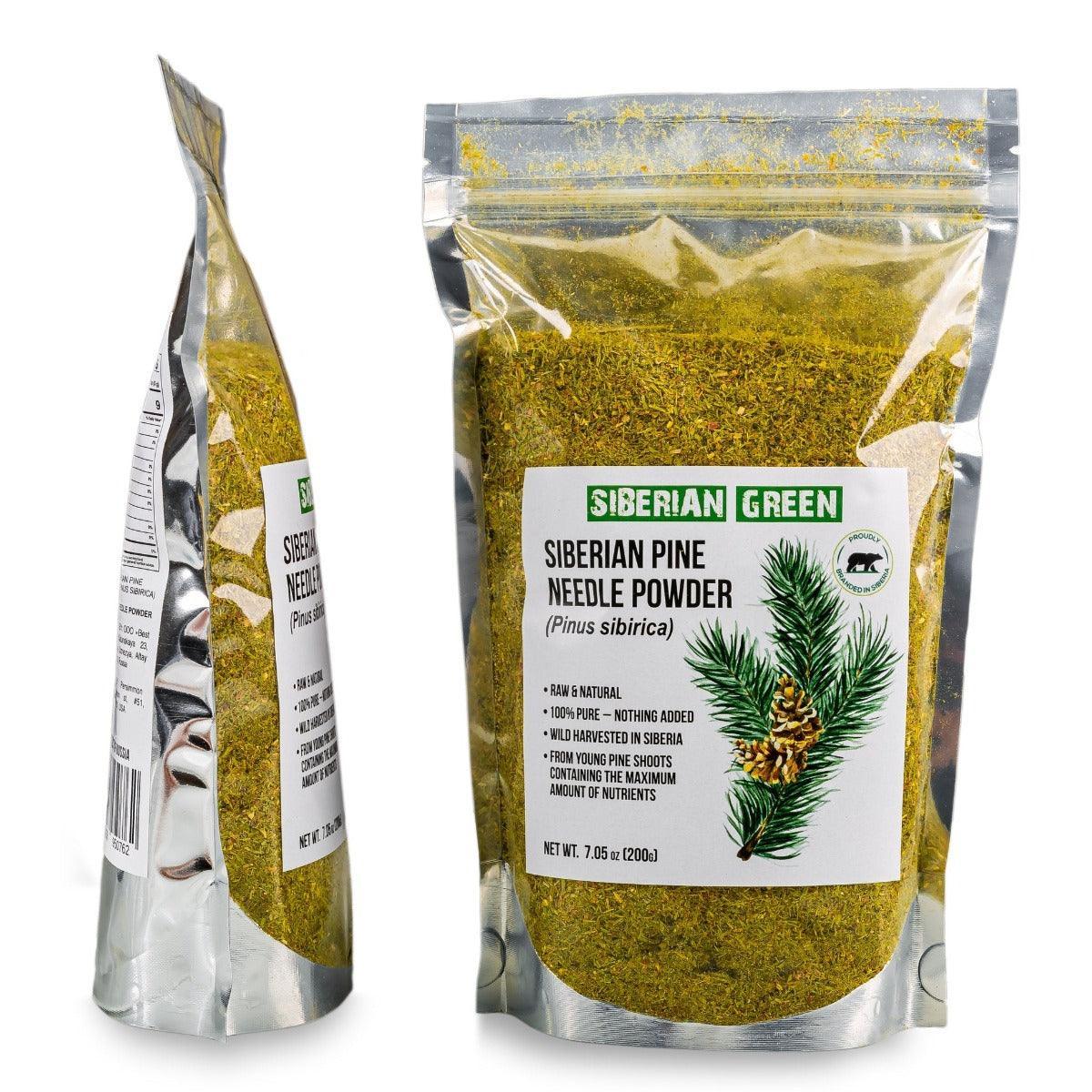 Siberian Green White Pine Needle Tea Loose Powder 200g Wild Harvested - Alkaline World