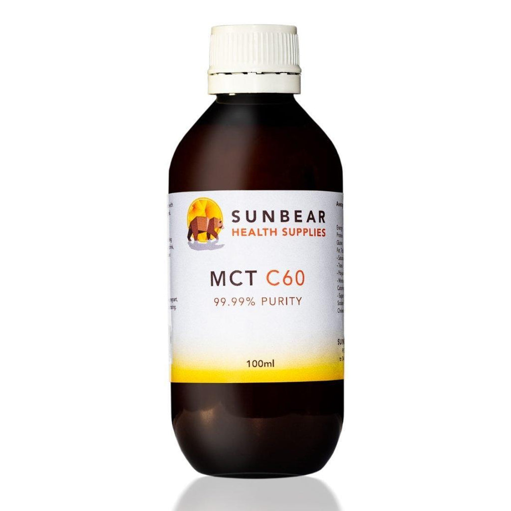 Sunbear Premium MCT Oil with 99.99% Pure C60 –Liposomal Supplement–100ml - Alkaline World